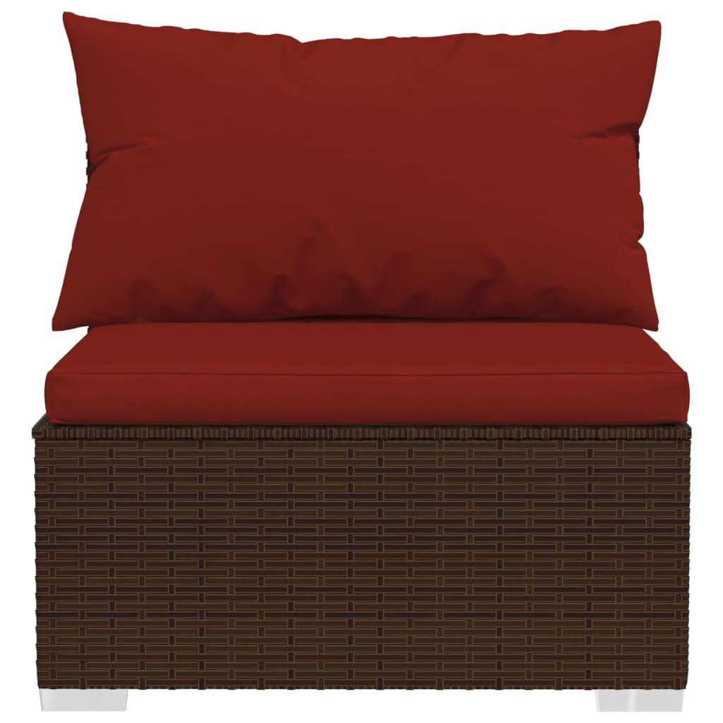 VidaXL Garten-mittelsofa poly-rattan  