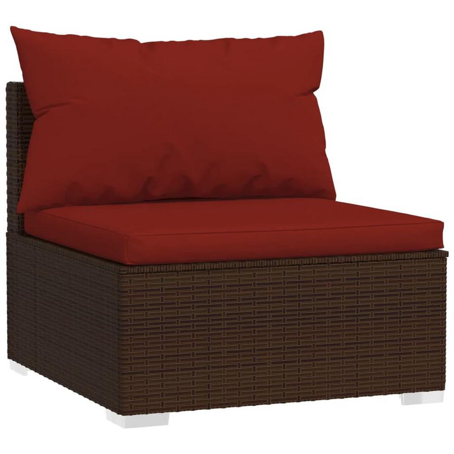 Garten-mittelsofa poly-rattan