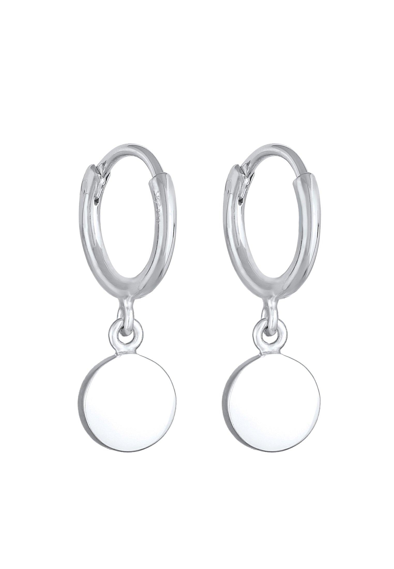 Elli  Boucles d'Oreilles Enfants Créoles Pendentif Smile Avec Émail 