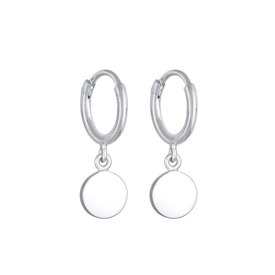 Elli  Boucles d'Oreilles Enfants Créoles Pendentif Smile Avec Émail 