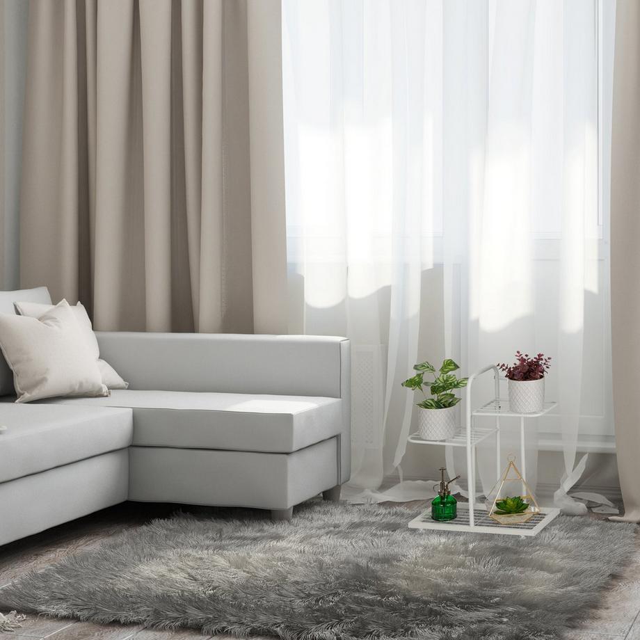 B2X Weißer Pflanzenständer 3 Ebenen  