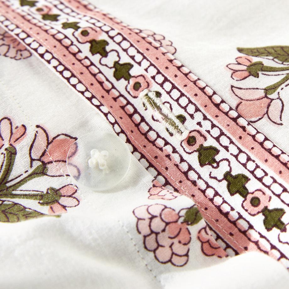 La Redoute Intérieurs Vandi Ecru Duvetbezug aus gewaschener Baumwolle mit Blumenprint  