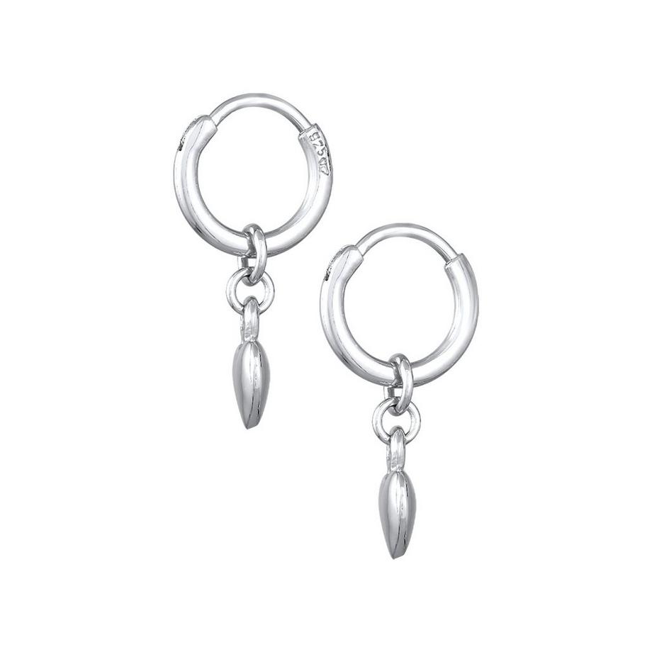 Elli  Boucles d'Oreilles Femmes Créoles Pendentif Coeur Amour Basique 