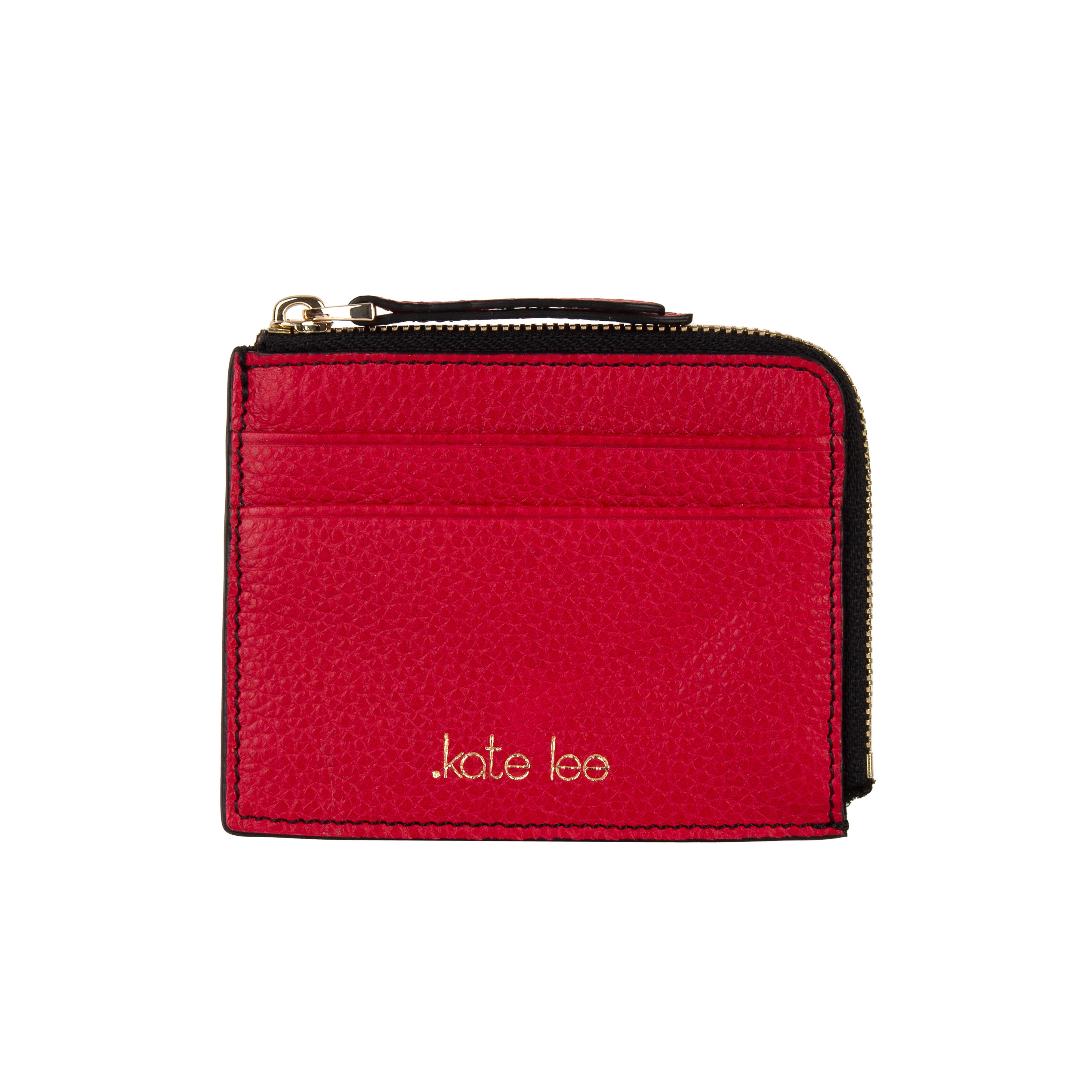 Image of Kartenetui Mit Geldbörse Mit Reißverschluss Aus Leder Alois Farbe Rot Damen Rot ONE SIZE