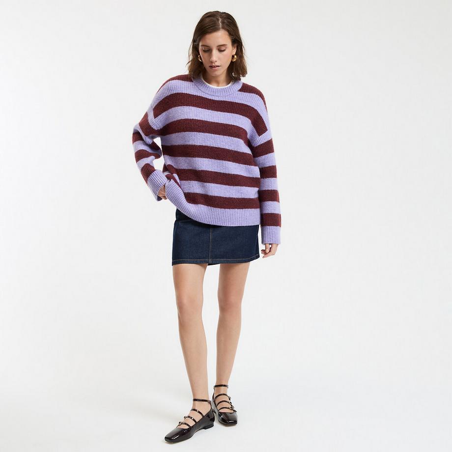 La Redoute Collections Gestreifter Rundhals-Pullover  