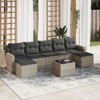 VidaXL set divano da giardino Polirattan  