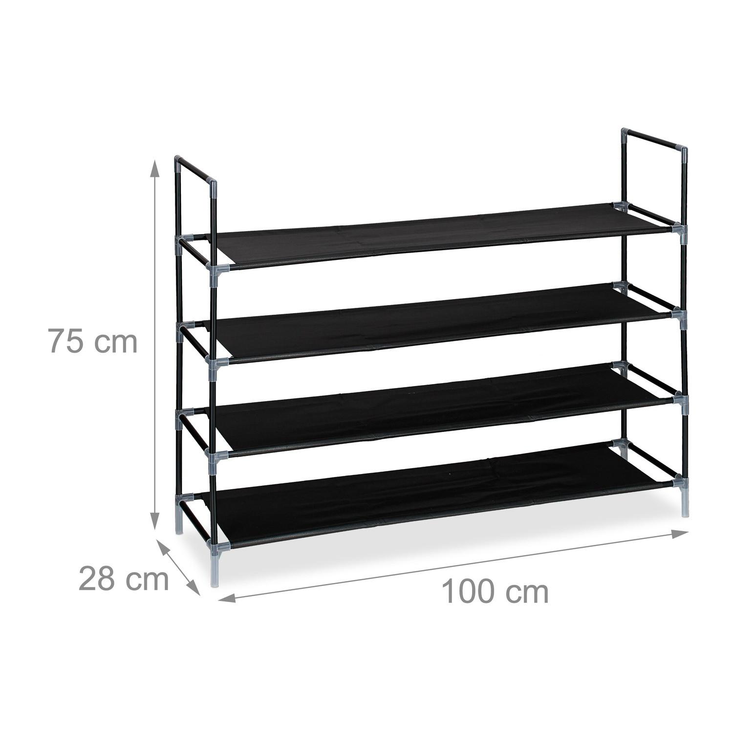 Northix Ripiano per scarpe con ripiani in tessuto da 1 m  