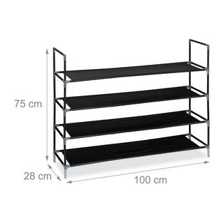 Northix Ripiano per scarpe con ripiani in tessuto da 1 m  