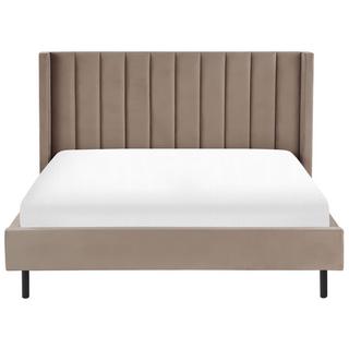 Beliani Lit à lattes en Velours Moderne VILLETTE  