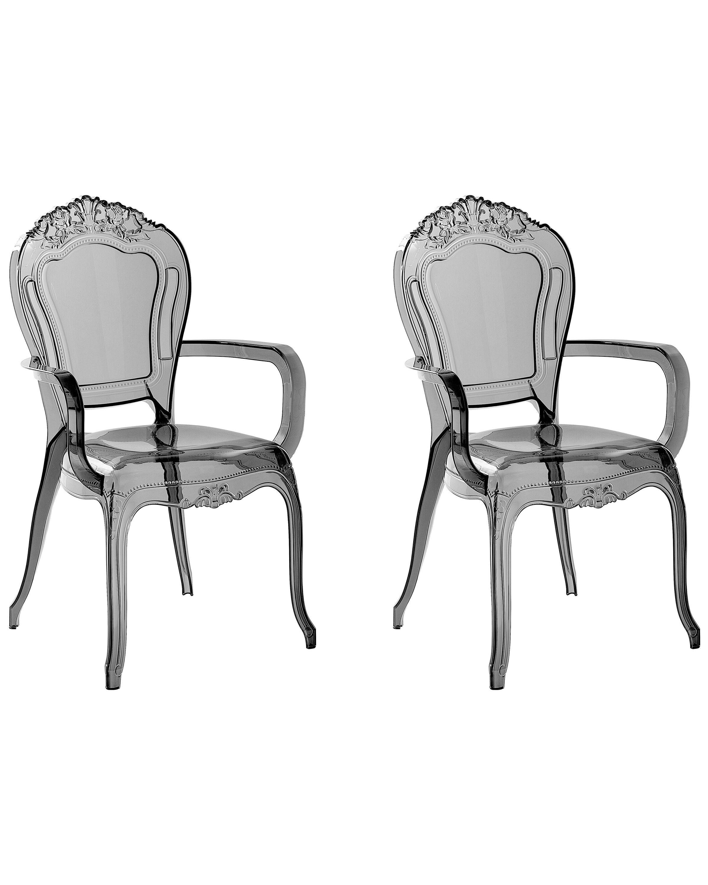 Beliani Lot de 2 chaises en Polycarbonate Moderne VERMONT  