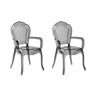 Beliani Lot de 2 chaises en Polycarbonate Moderne VERMONT  