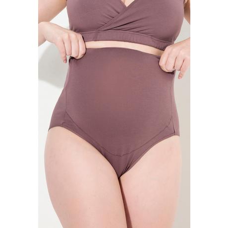 Ulla Popken  Slip a vita alta Bellieva in cotone biologico GOTS con inserto sulla pancia 