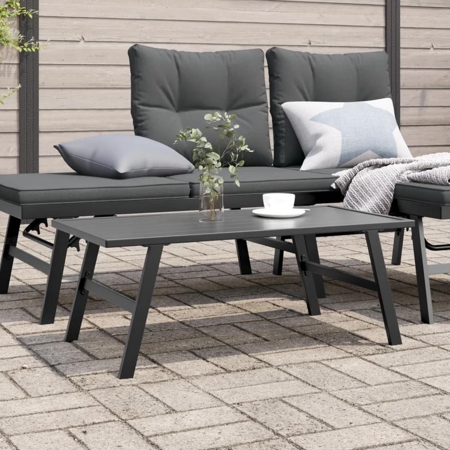 VidaXL Table basse de jardin acier  