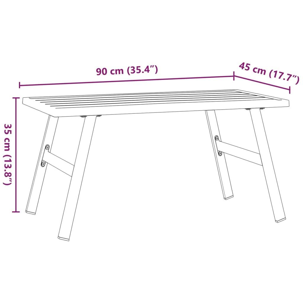 VidaXL Table basse de jardin acier  