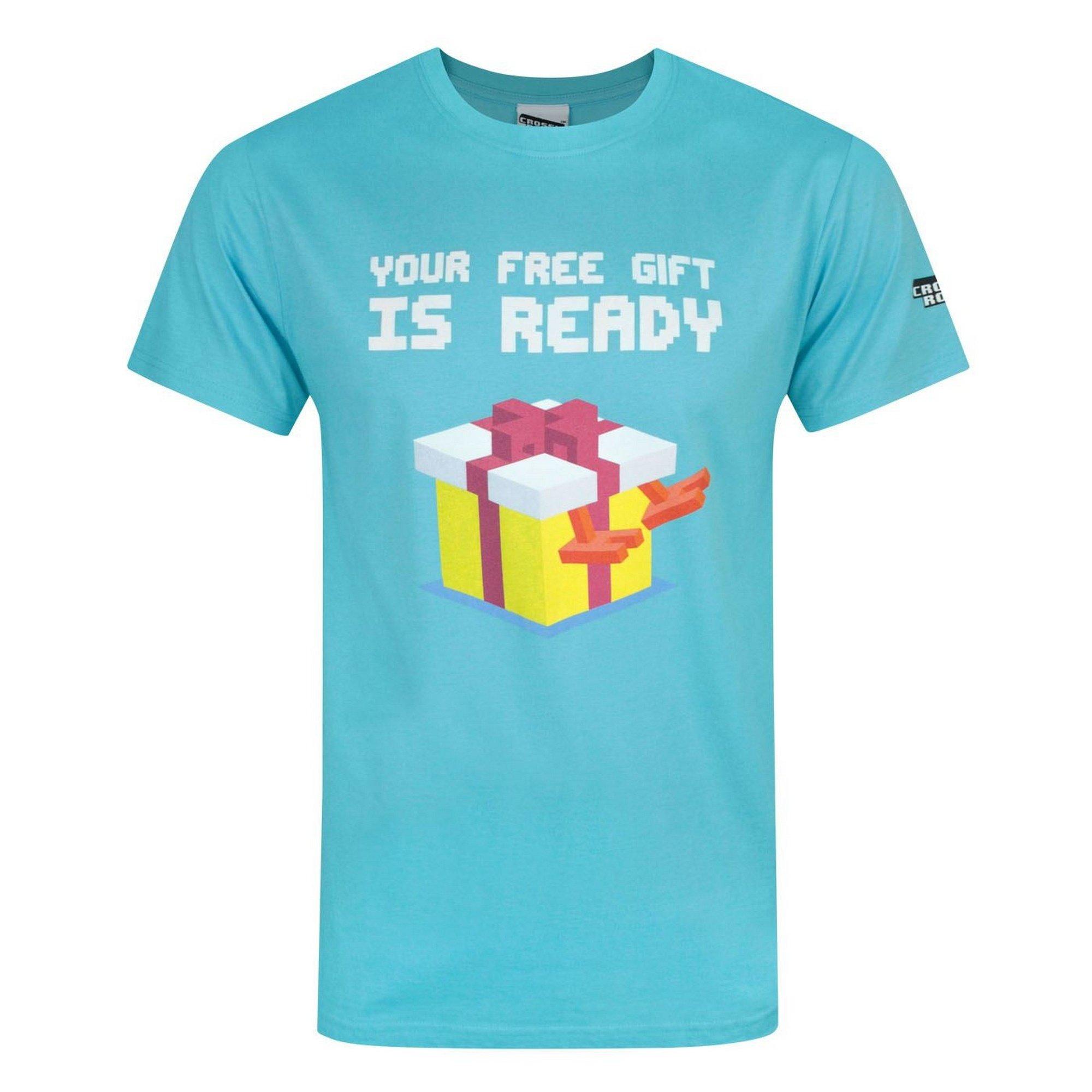 Image of Crossy Road Free Gift Kurzarm Tshirt Herren Blau XL