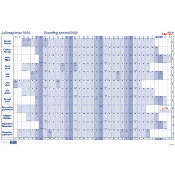 BEREC Jahresplan quer 90x60cm B 5666/22 2022, blau