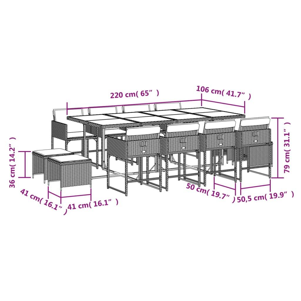 VidaXL Garten essgruppe poly-rattan  