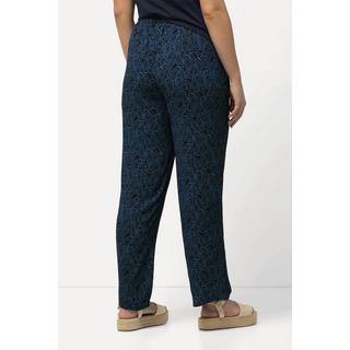 Ulla Popken  Pantalon à enfiler Rose à motif et taille élastique 