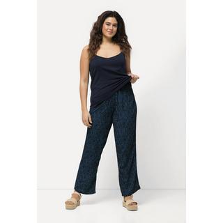 Ulla Popken  Pantalon à enfiler Rose à motif et taille élastique 