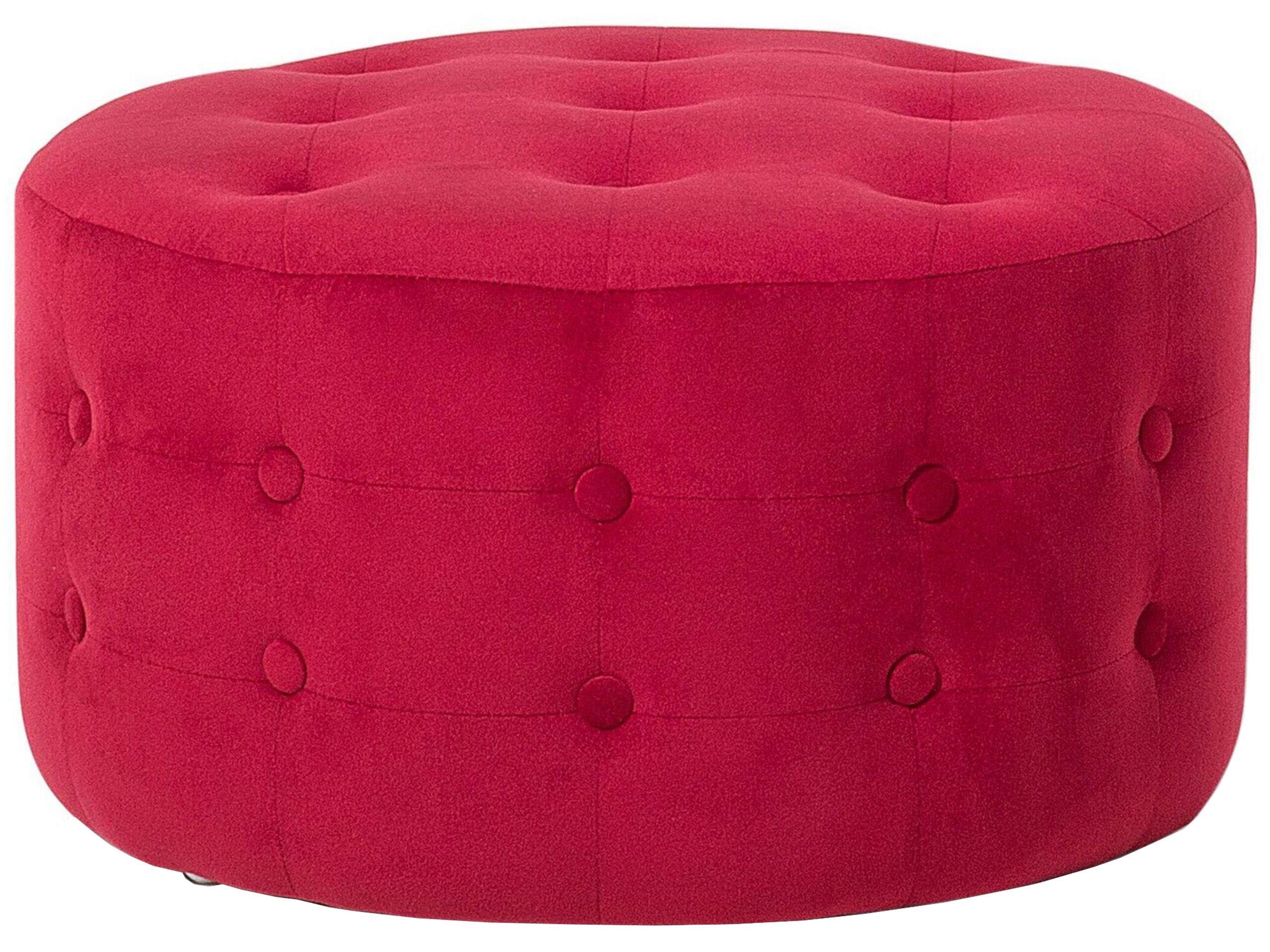 Beliani Ottoman en Velours Glamour TAMPA  