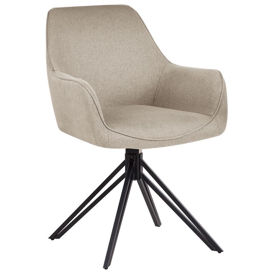 Beliani Esszimmerstuhl 2er Set aus Stoff Retro JODAR  