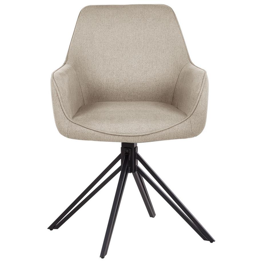 Beliani Esszimmerstuhl 2er Set aus Stoff Retro JODAR  