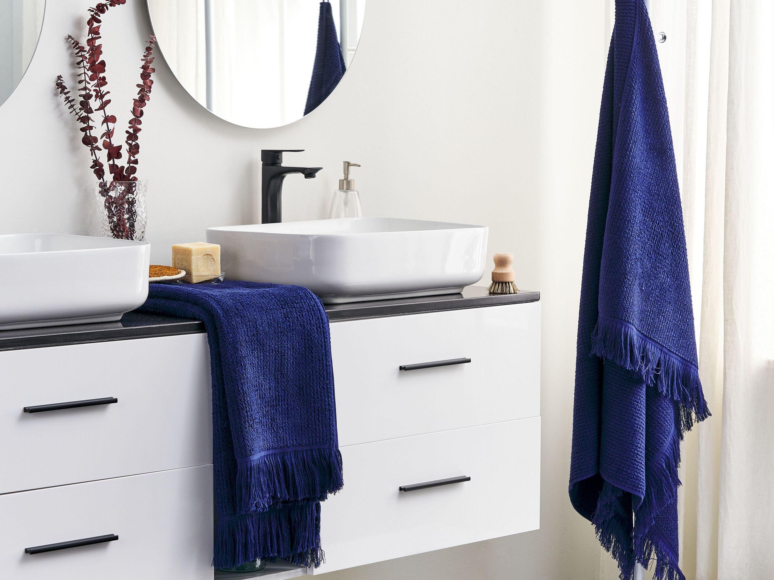 Beliani Set di 2 asciugamani en Cotone ATIU  