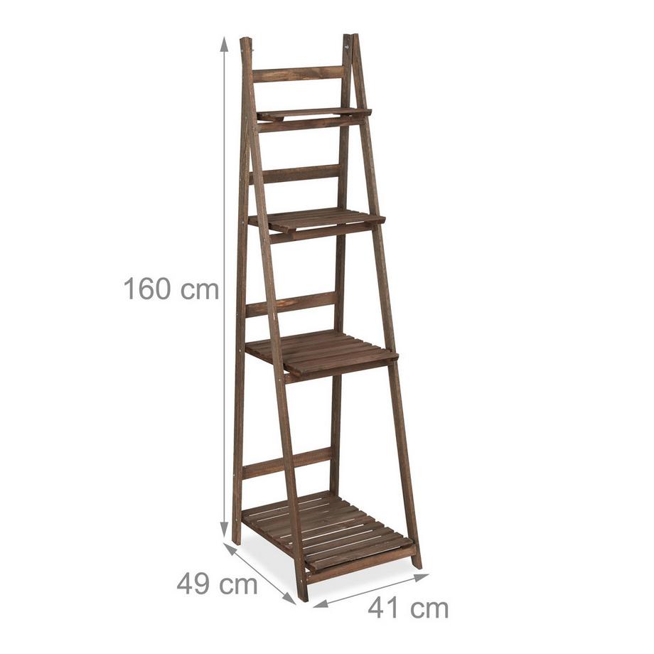 B2X Scale di fiori in legno marrone scuro  
