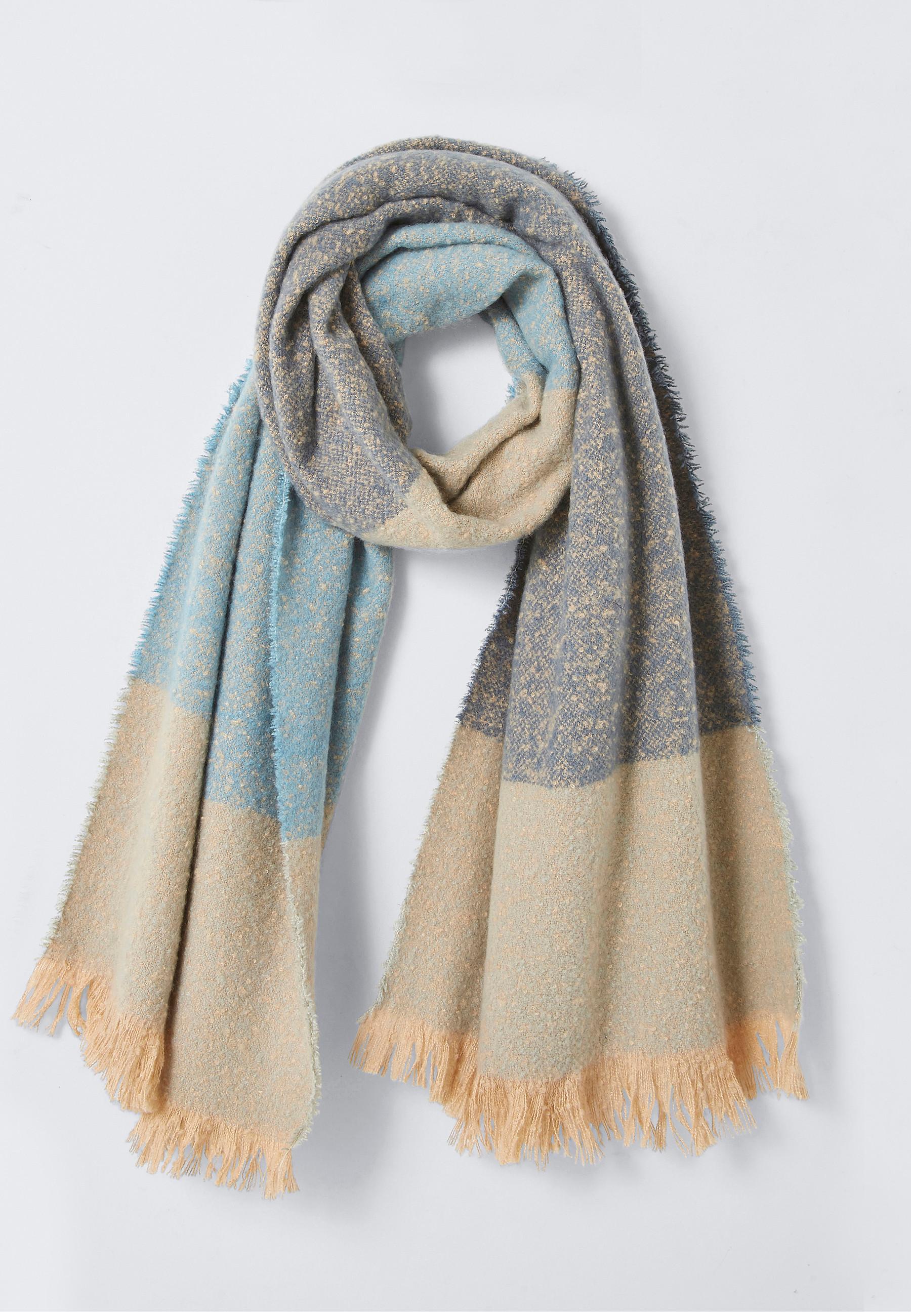 Image of Weicher Strickschal Damen Blau ONE SIZE