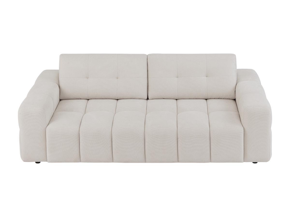 Vente-unique Sofa 3-Sitzer - Strukturstoff - Beige - SOPELANA  