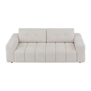 Vente-unique Sofa 3-Sitzer - Strukturstoff - Beige - SOPELANA  