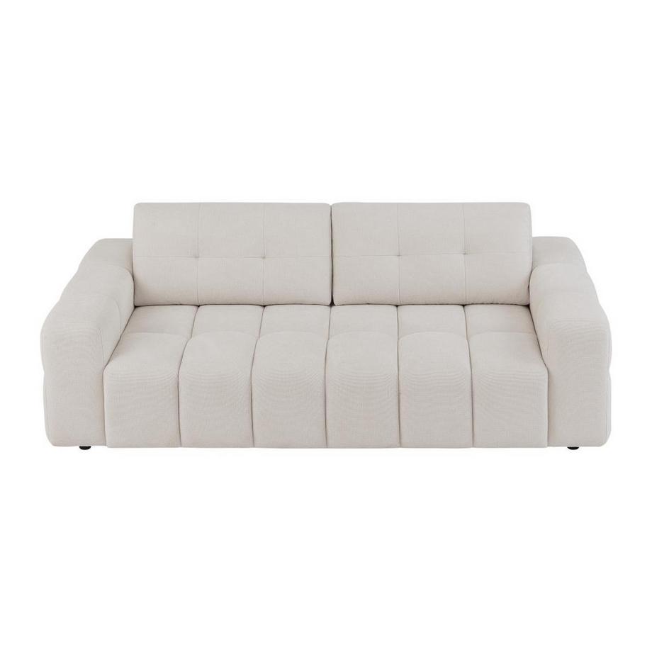 Vente-unique Sofa 3-Sitzer - Strukturstoff - Beige - SOPELANA  