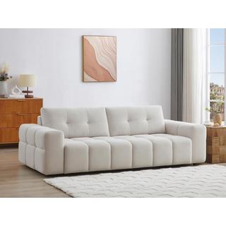 Vente-unique Sofa 3-Sitzer - Strukturstoff - Beige - SOPELANA  