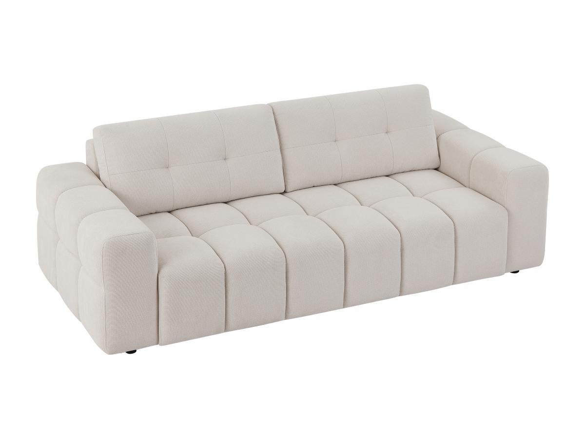 Vente-unique Sofa 3-Sitzer - Strukturstoff - Beige - SOPELANA  