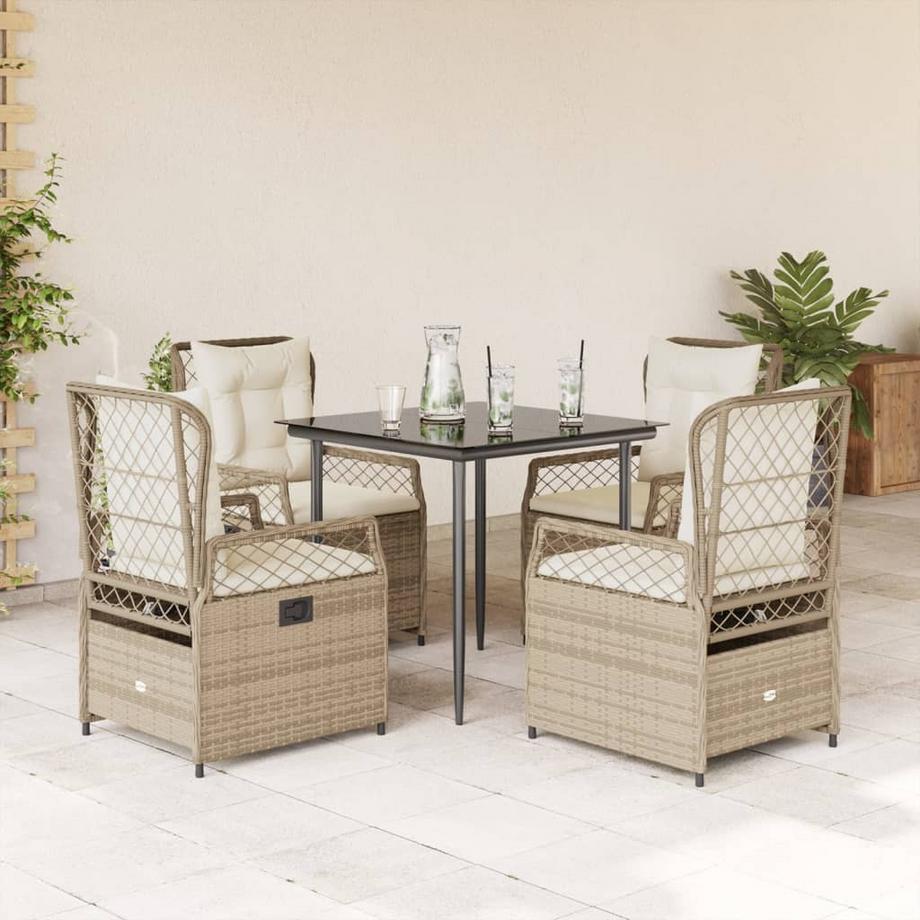 VidaXL set da pranzo da giardino Polirattan  