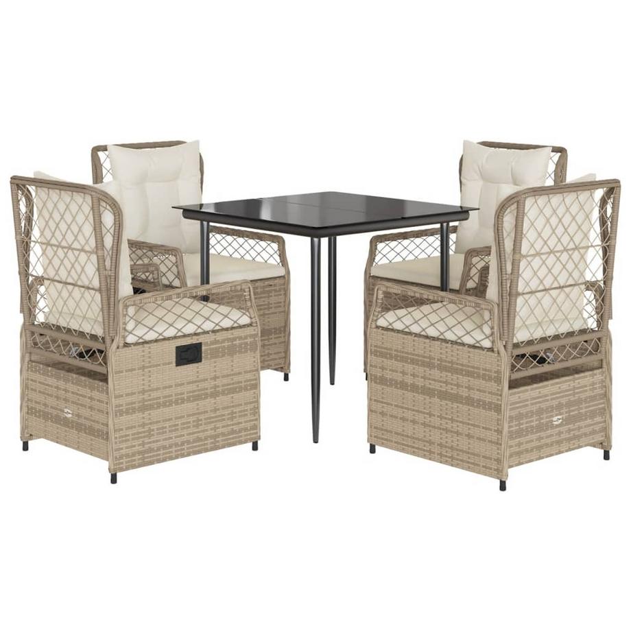 set da pranzo da giardino Polirattan