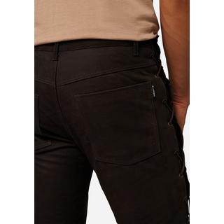 RICANO  Lederhose S/L RT-101, Lederjeans mit Schnürungen - 5-Pocket Optik aus Wildleder 