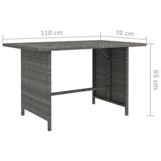 VidaXL Table de salle à manger rotin synthétique  