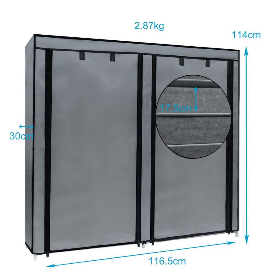 Intirilife Scarpiera In Tessuto Per Guardaroba  