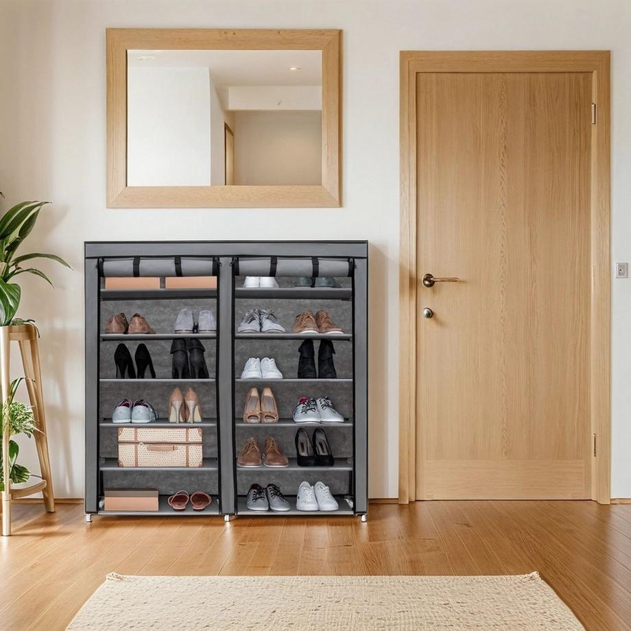 Intirilife Scarpiera In Tessuto Per Guardaroba  