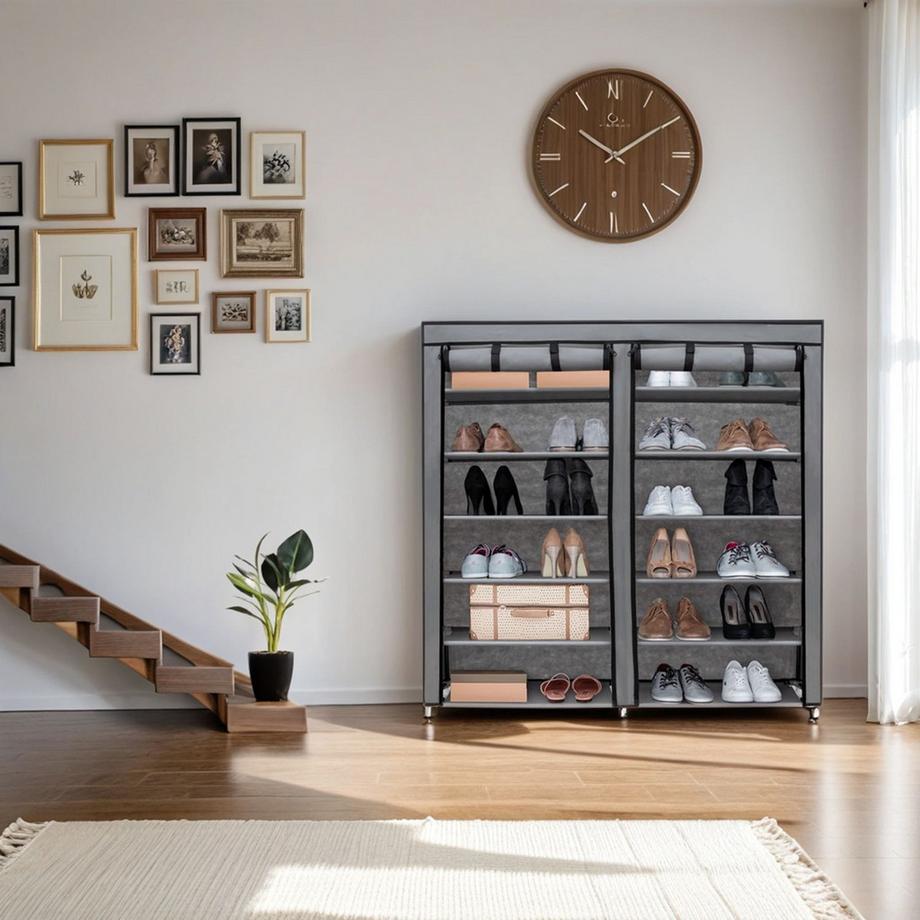 Intirilife Scarpiera In Tessuto Per Guardaroba  