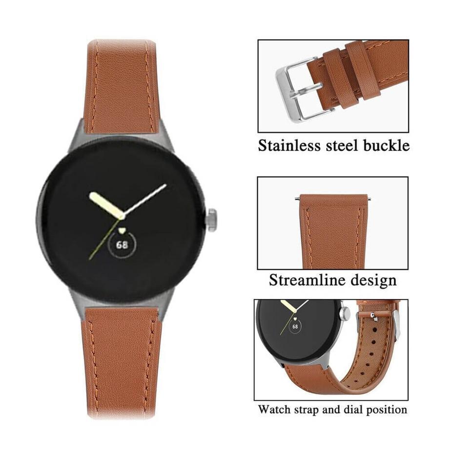 Cover-Discount  Google Pixel Watch 3 - 45mm - Ersatzband Armband Leder 