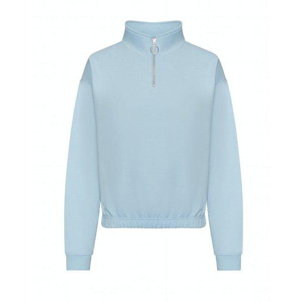 Image of Sweatshirt Kurz Geschnitten Damen Himmelblau XS