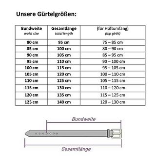Only-bags.store  Ledergürtel, Gürtel, 3 cm breit, dunkelgrau, 110-125 cm 