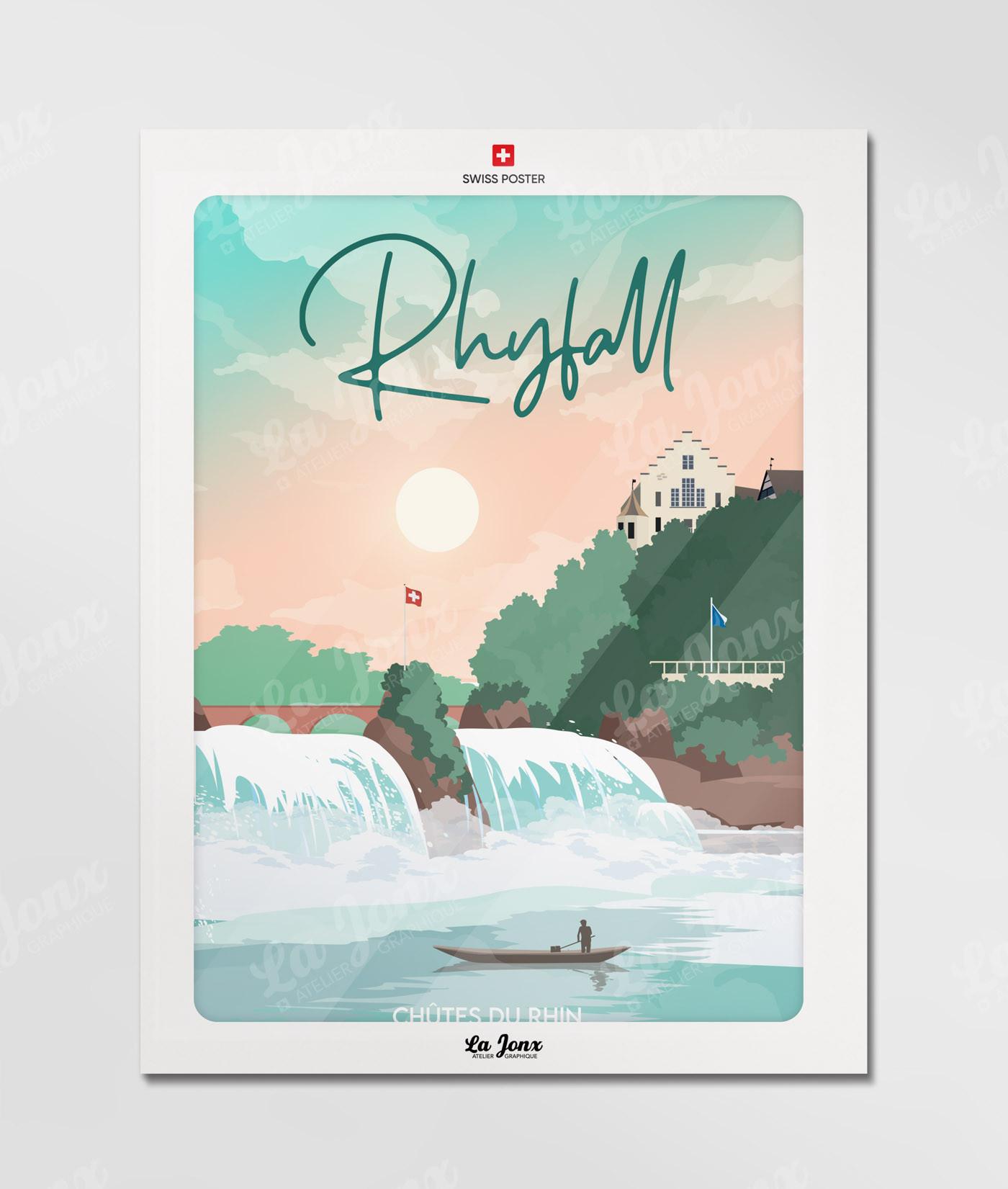 La-Jonx Rhyfall - Chutes du Rhin - Poster  