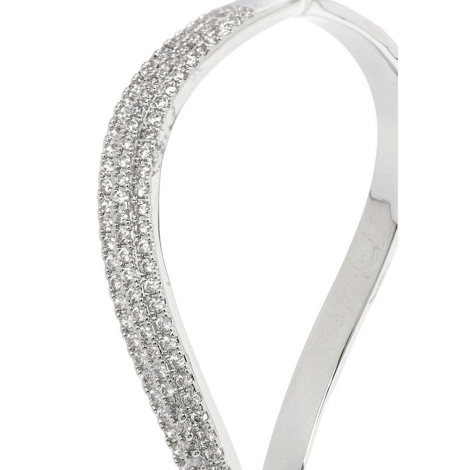 AVANT-GARDE PARIS  Bracelet manchette lueur argentée 