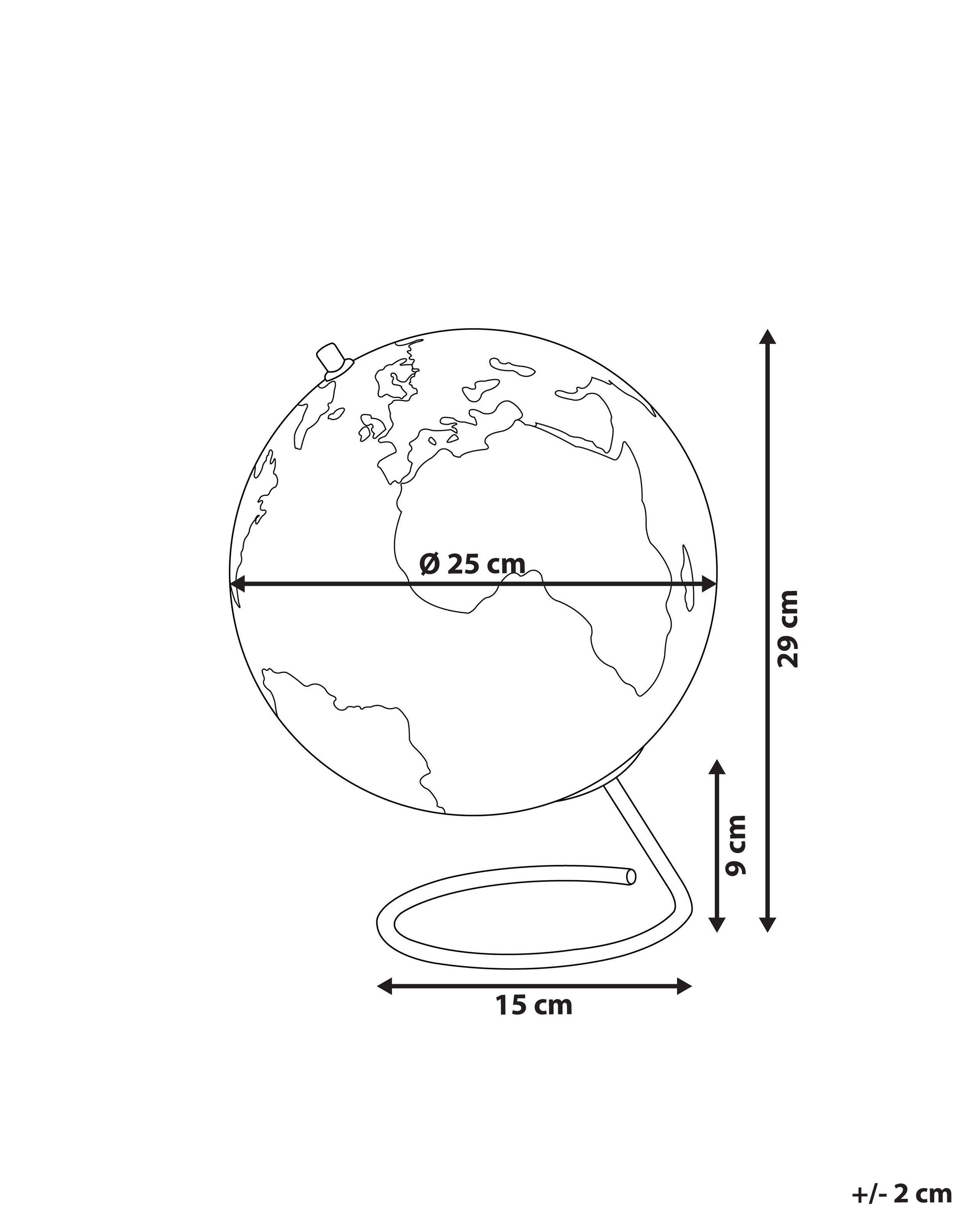 Beliani Globe en Matière synthétique Rétro CARTIER  