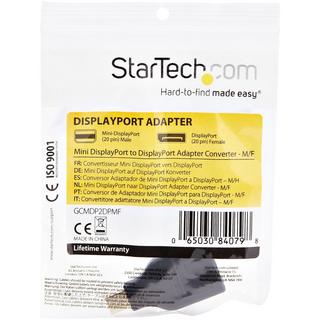 STARTECH.COM  StarTech.com Kompakter Mini DisplayPort auf DisplayPort Adapter - 4K x 2K Video - UHD Mini DP auf DP Konverter - mDP auf DP 1.2 Adapter - mDP PCComputer auf DP MonitorBildschirm - MF 