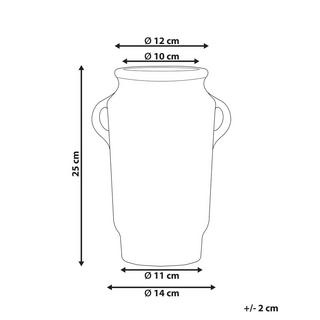 Beliani Vase à fleurs en Grès Méditerranéen GERRHA  