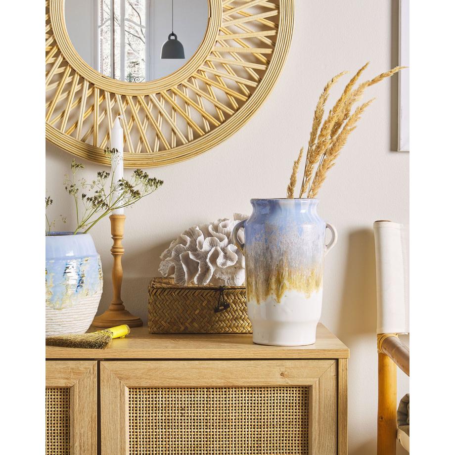 Beliani Vase à fleurs en Grès  GERRHA  